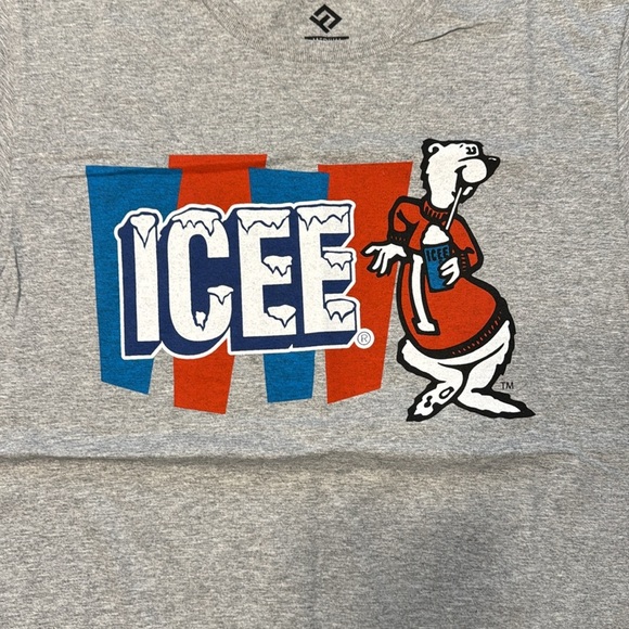 ICEE Slush Drink Graphic Short Sleeve T-Shirt in Gray Unisex Medium - Picture 2 of 4